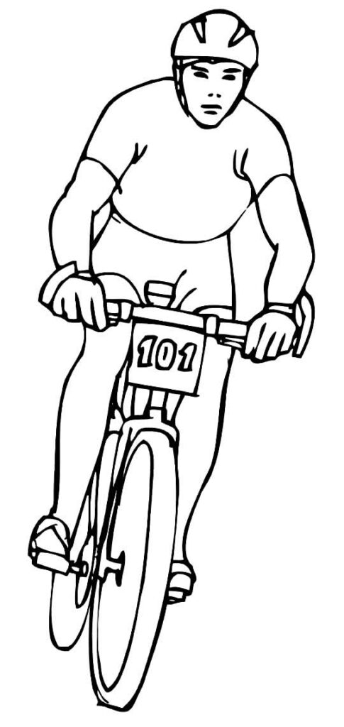 Desenho Ciclista Colorir
