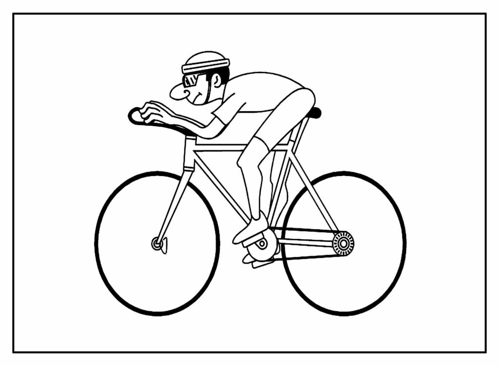 Desenho para colorir de Ciclista