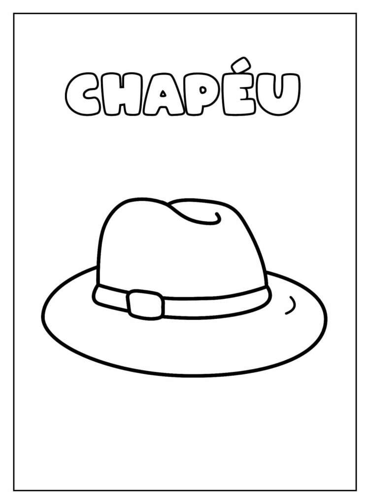 Desenho Educativo para colorir de Chapéu