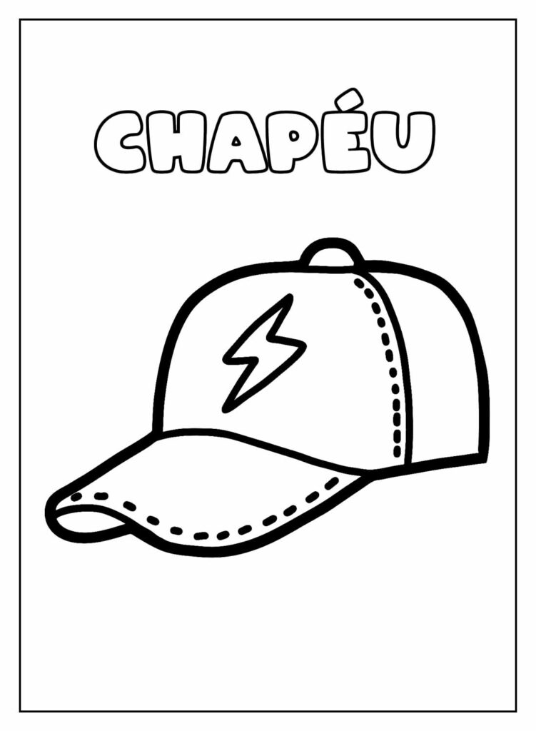 Desenho Educativo de Chapéu para colorir