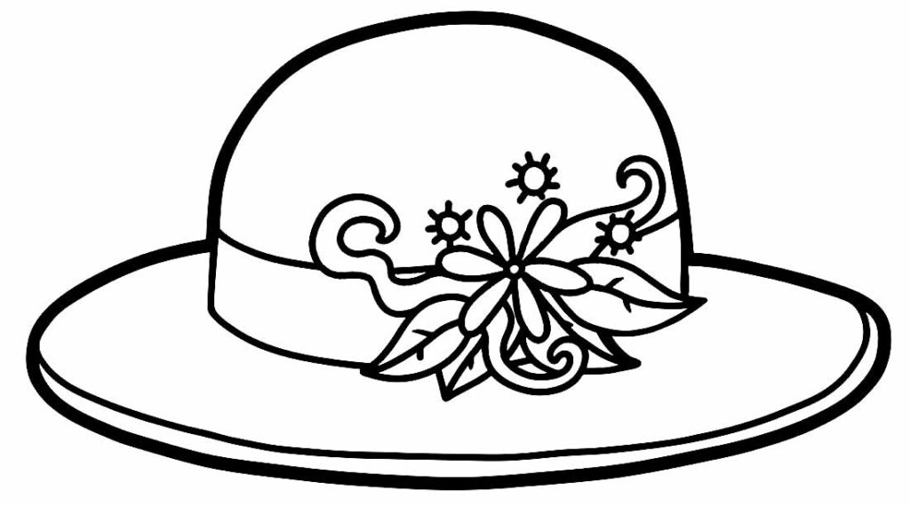 Desenho de Chapéu para colorir