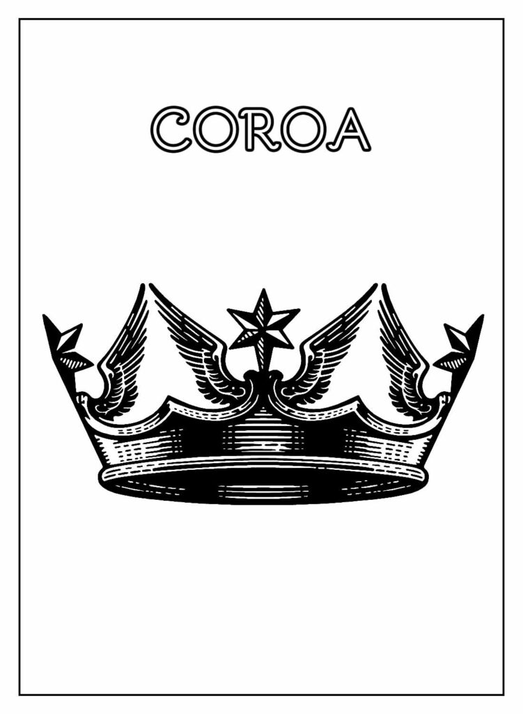 Desenho com nome de Coroa para colorir