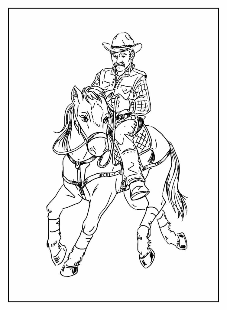 Cowboy - Desenho para pintar