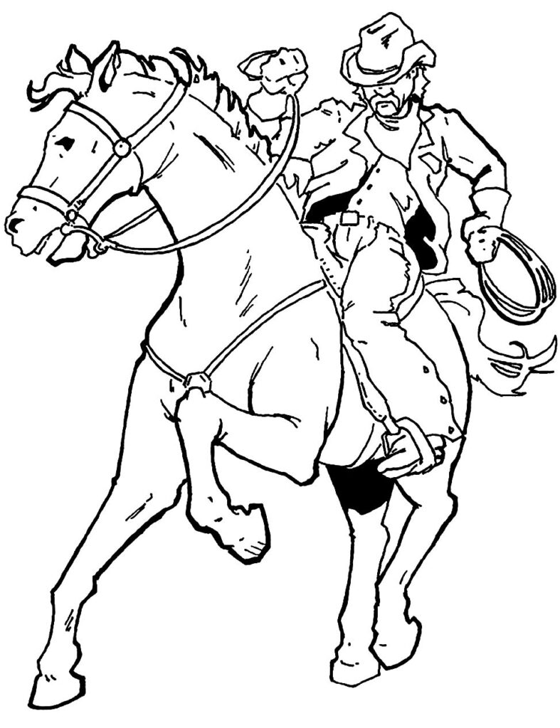 Desenho Cowboy Colorir