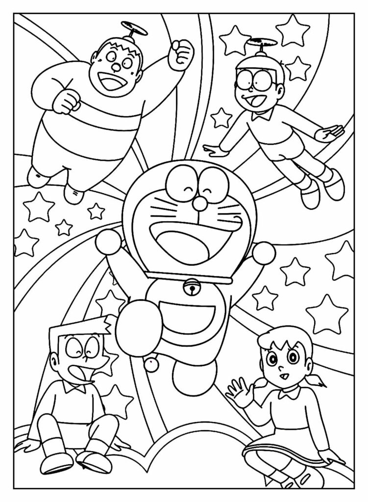 Desenhos de Doraemon para colorir