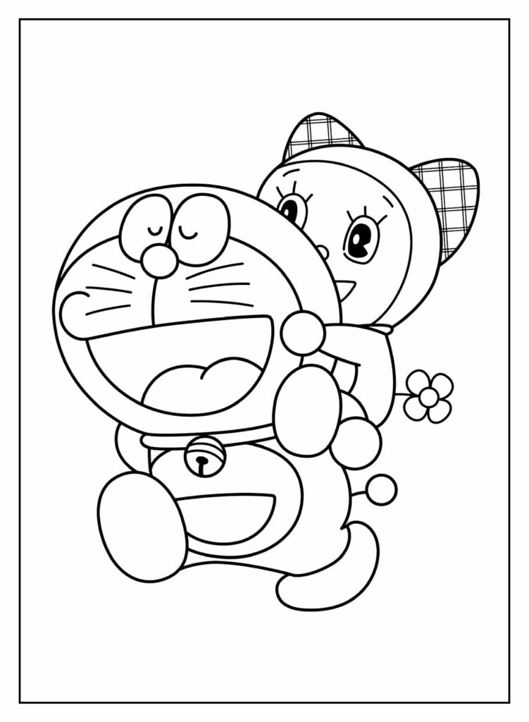 Desenho para colorir do Doraemon