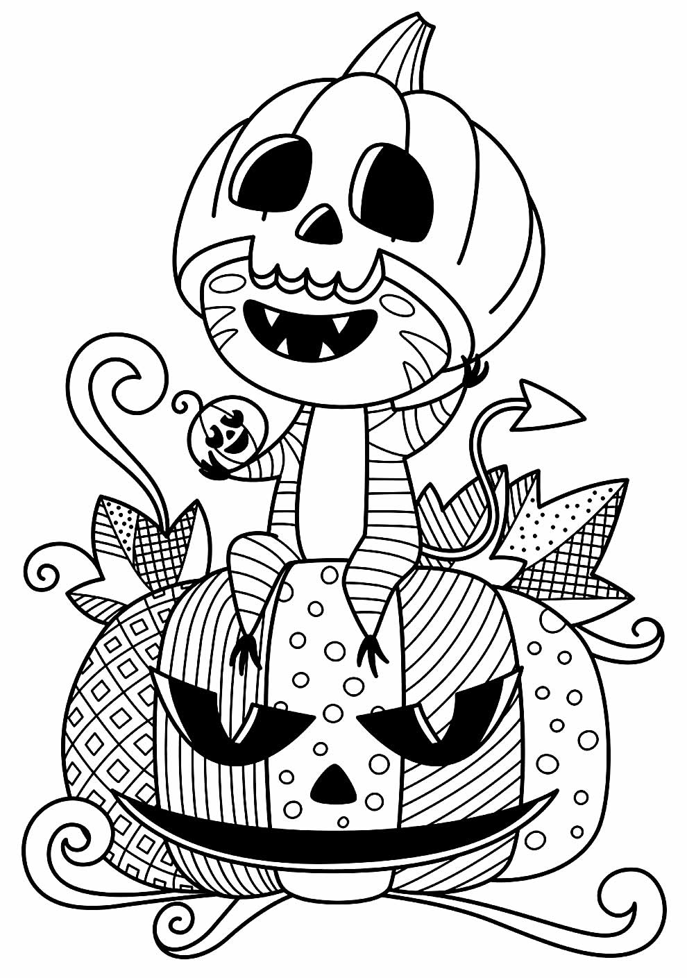 desenhos de halloween para colorir 9402903 Vetor no Vecteezy