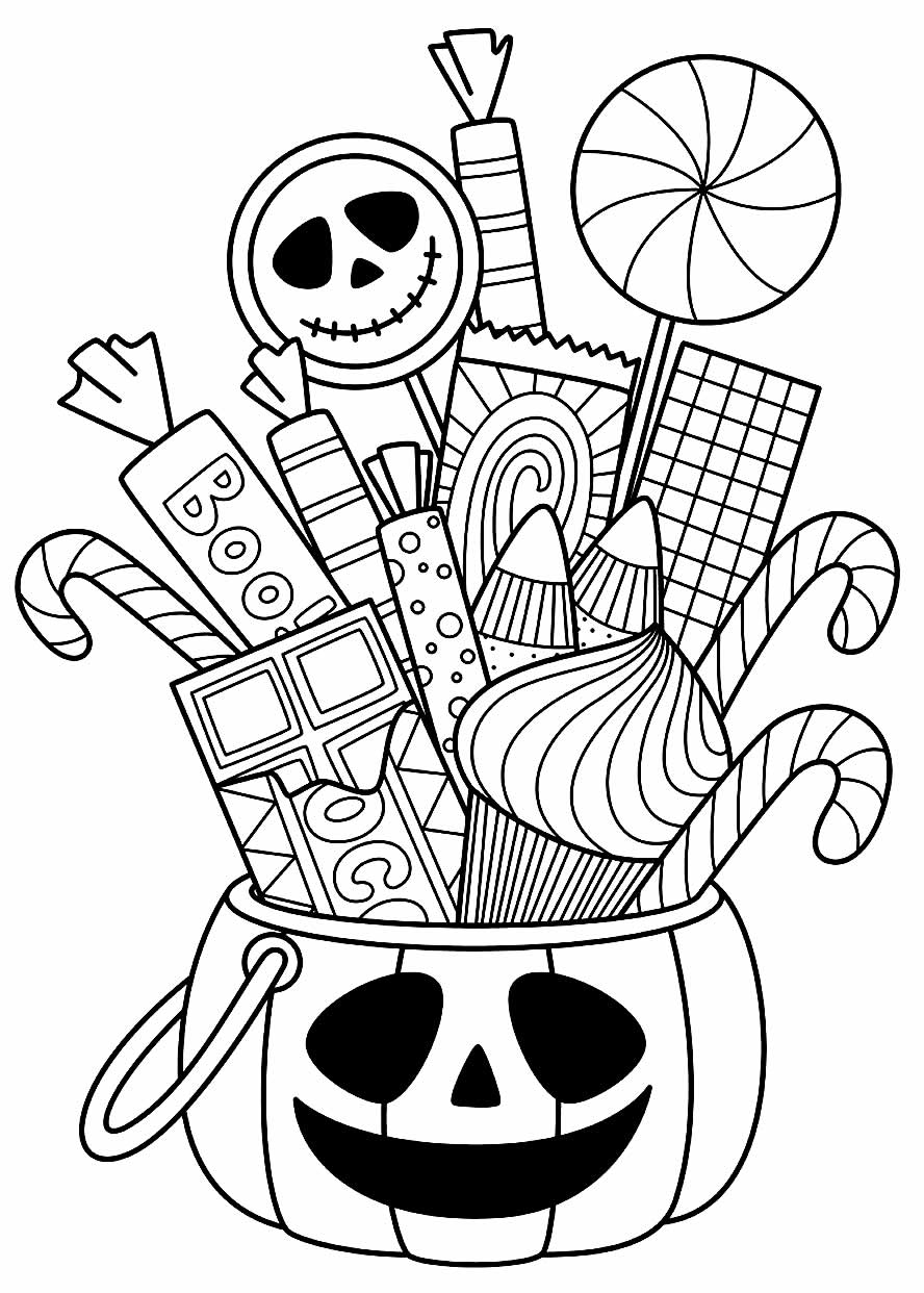 Desenho de Halloween para Colorir - Colorir.com