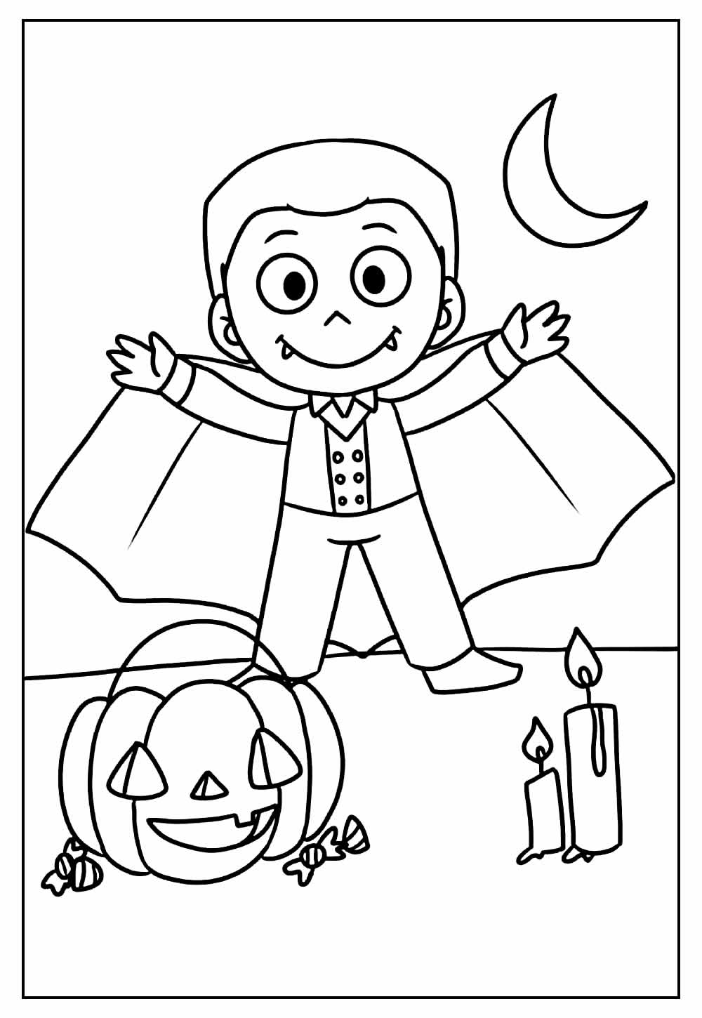 desenhos de halloween para colorir 9402903 Vetor no Vecteezy