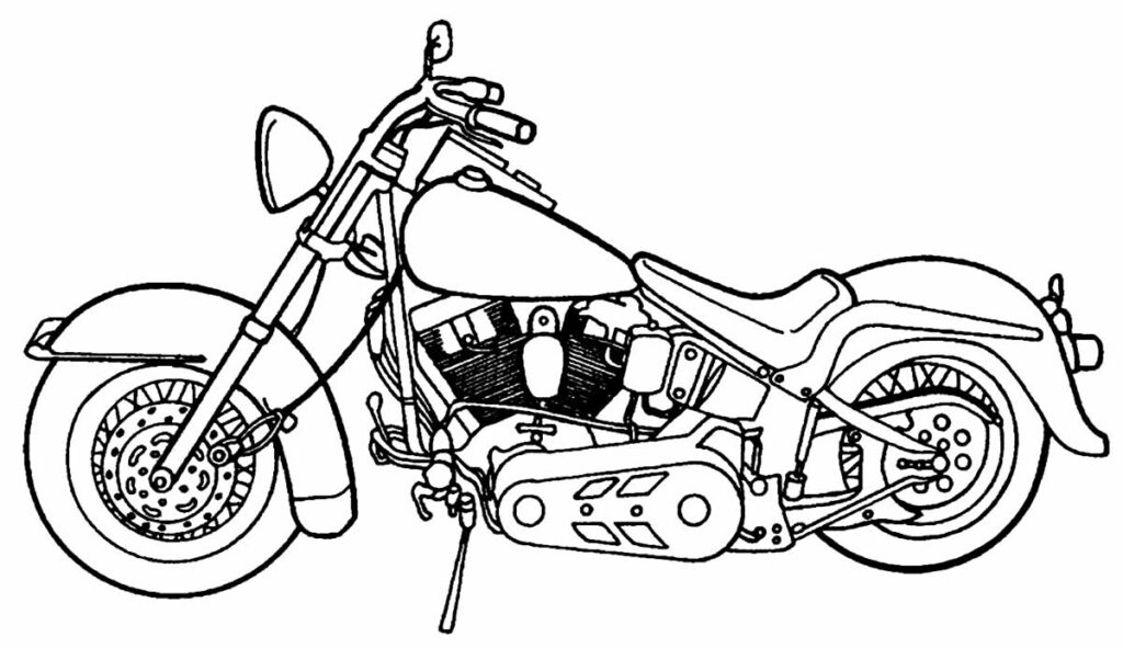 Desenho de Harley-Davidson para colorir