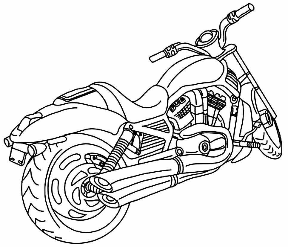 Colorir desenho de Harley-Davidson