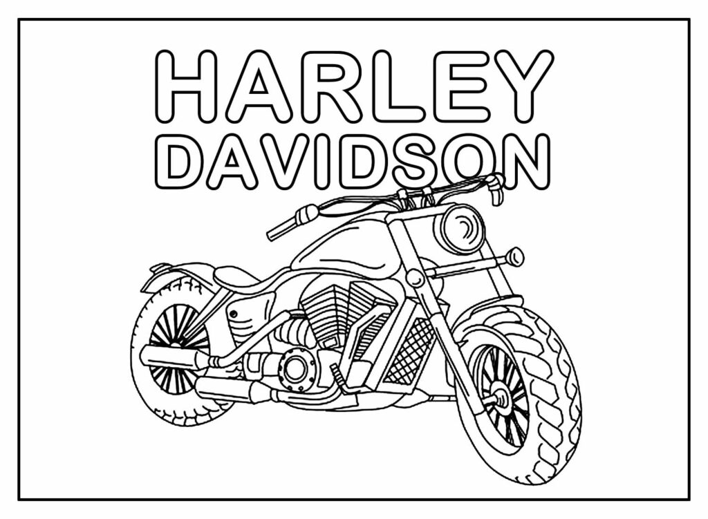 Desenho Educativo de Harley-Davidson para colorir