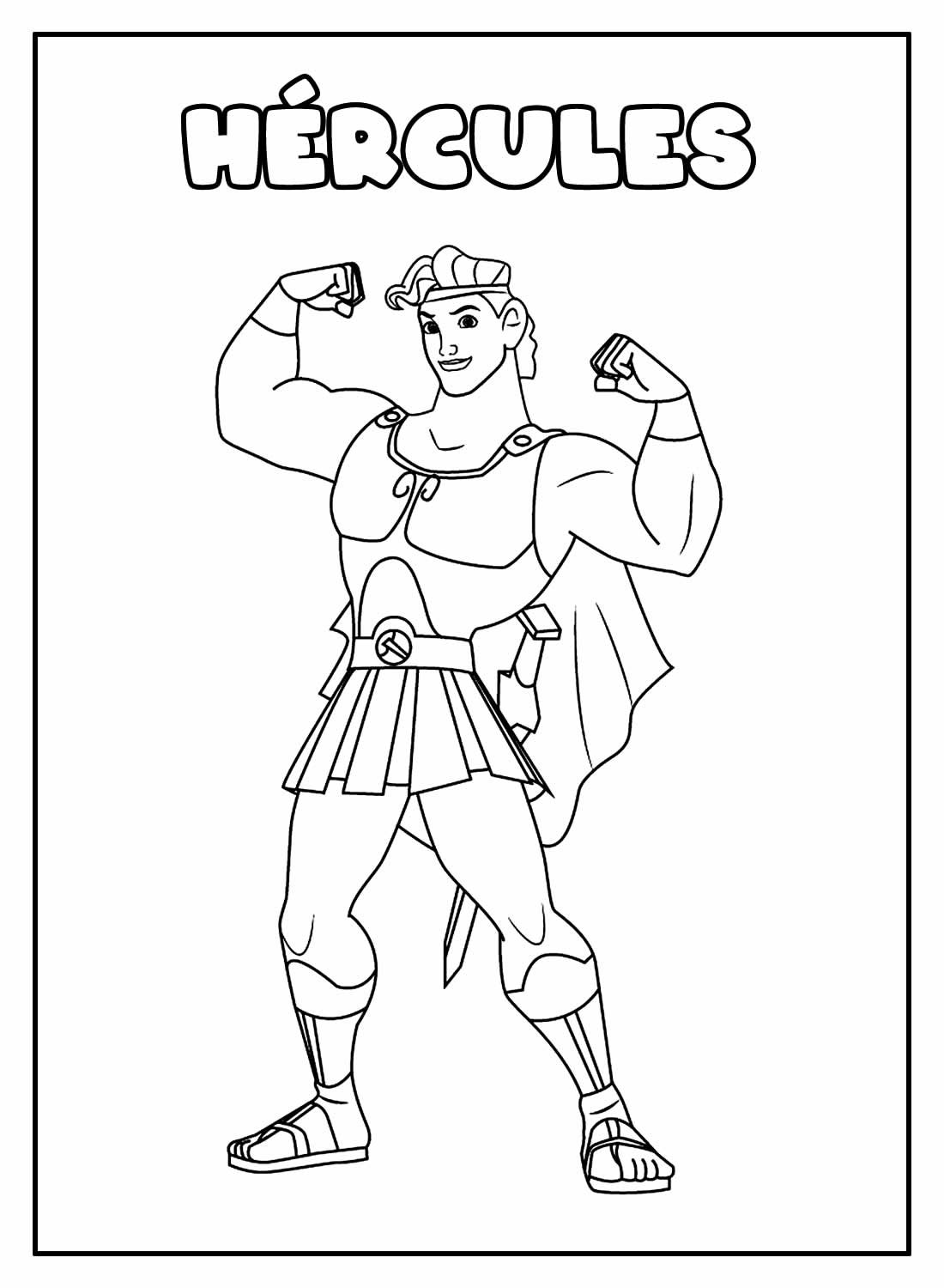 Desenhos de Hércules para colorir - Bora Colorir