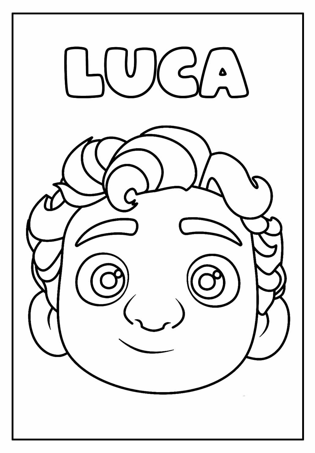 Desenho de Luca para colorir