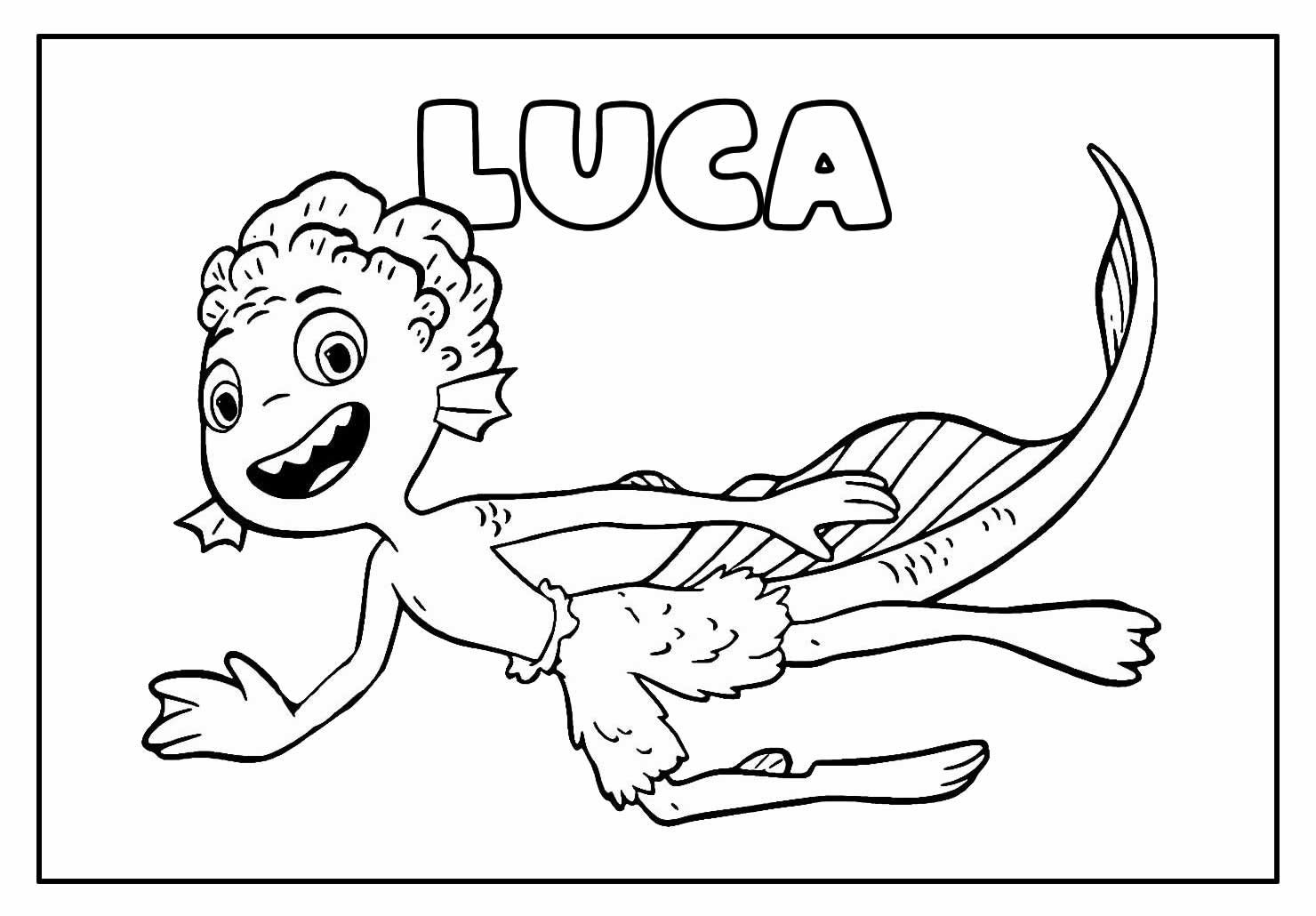 Desenho Educativo de Luca para colorir