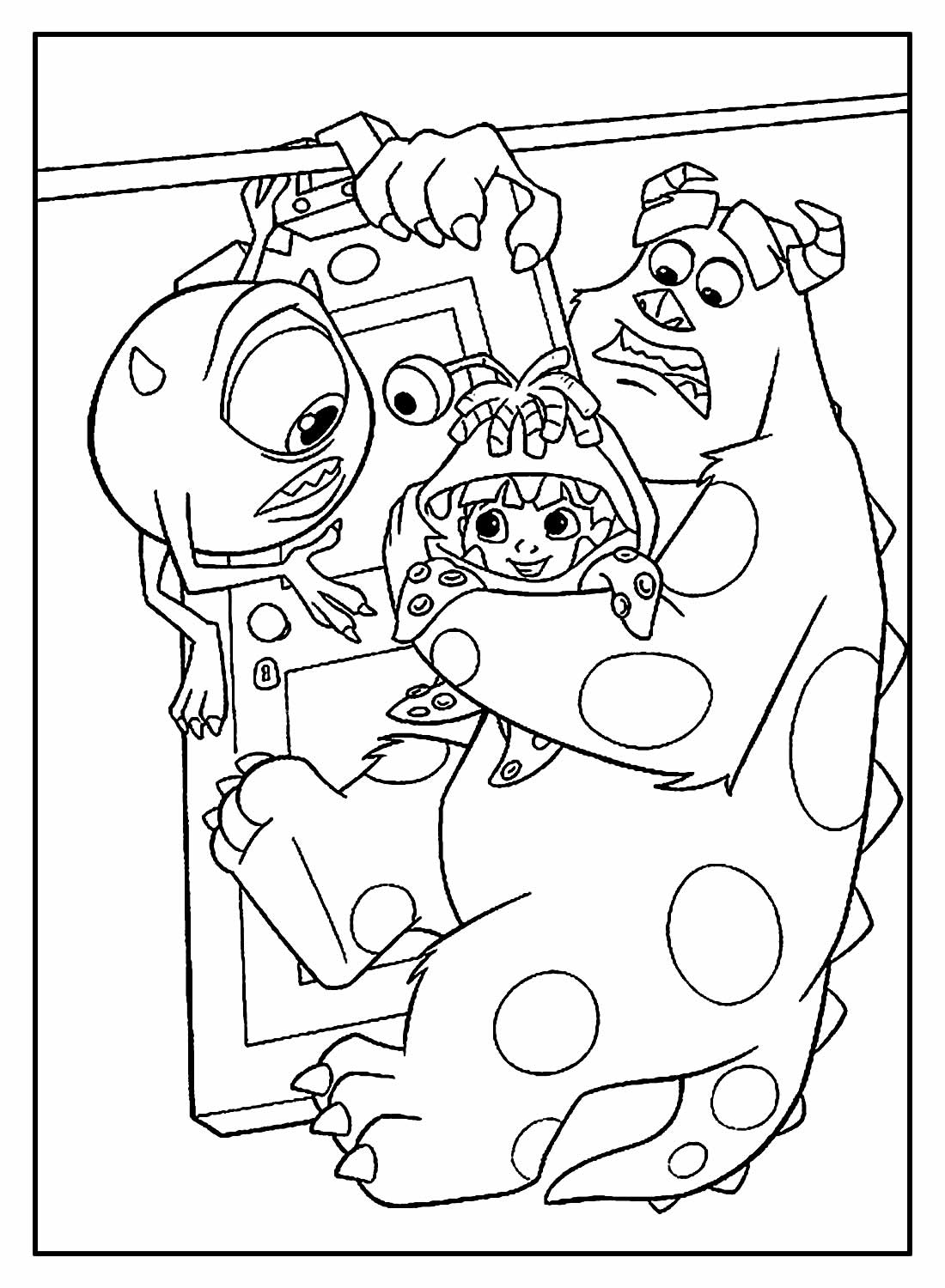 Desenhos de Monstros SA para colorir - Bora Colorir