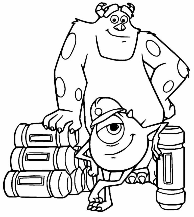 Desenhos de Monstros SA para colorir - Bora Colorir