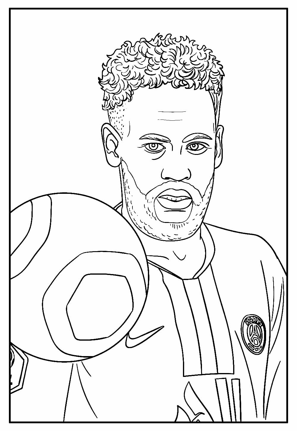 desenhos-do-neymar-para-pintar-camisa-10 - Desenho Básico