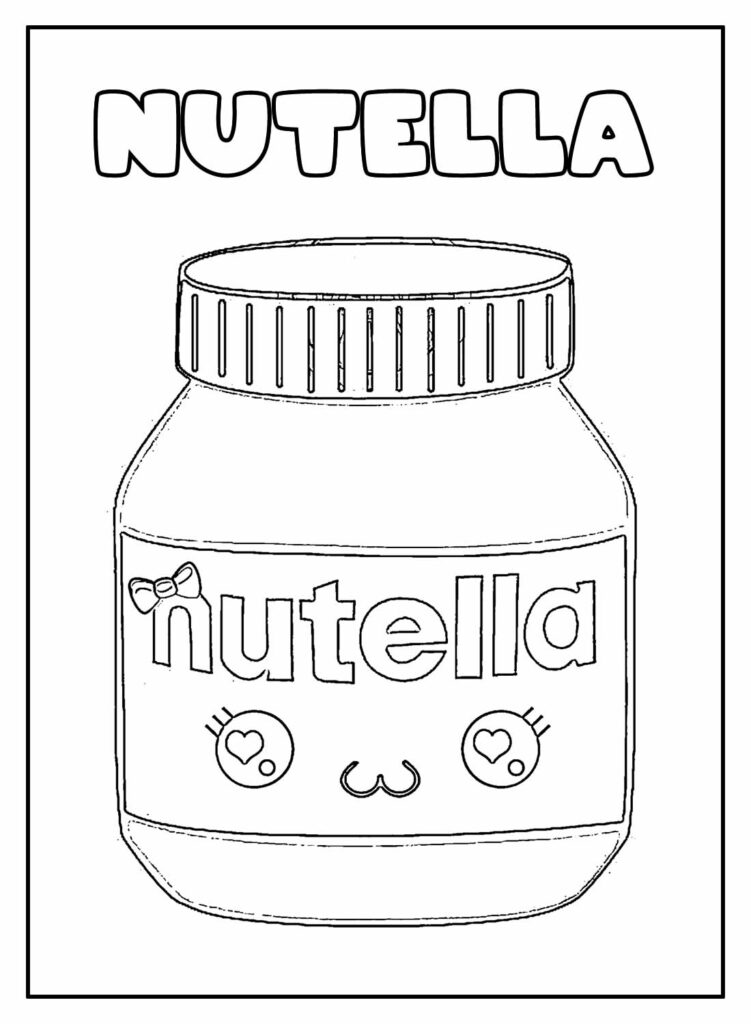 Desenhos De Nutella Para Colorir Bora Colorir