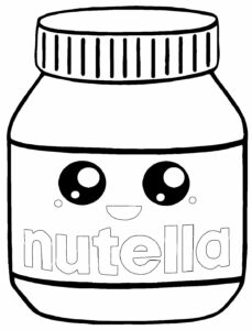 Desenhos de Nutella para colorir - Bora Colorir