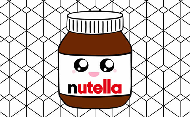 Desenho de Nutella para colorir