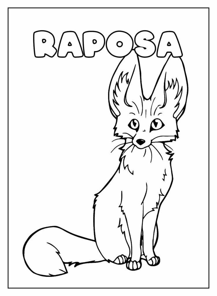 Desenhos de raposa para colorir