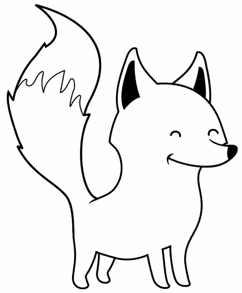 raposa – Desenhos para Colorir pintar e imprimir