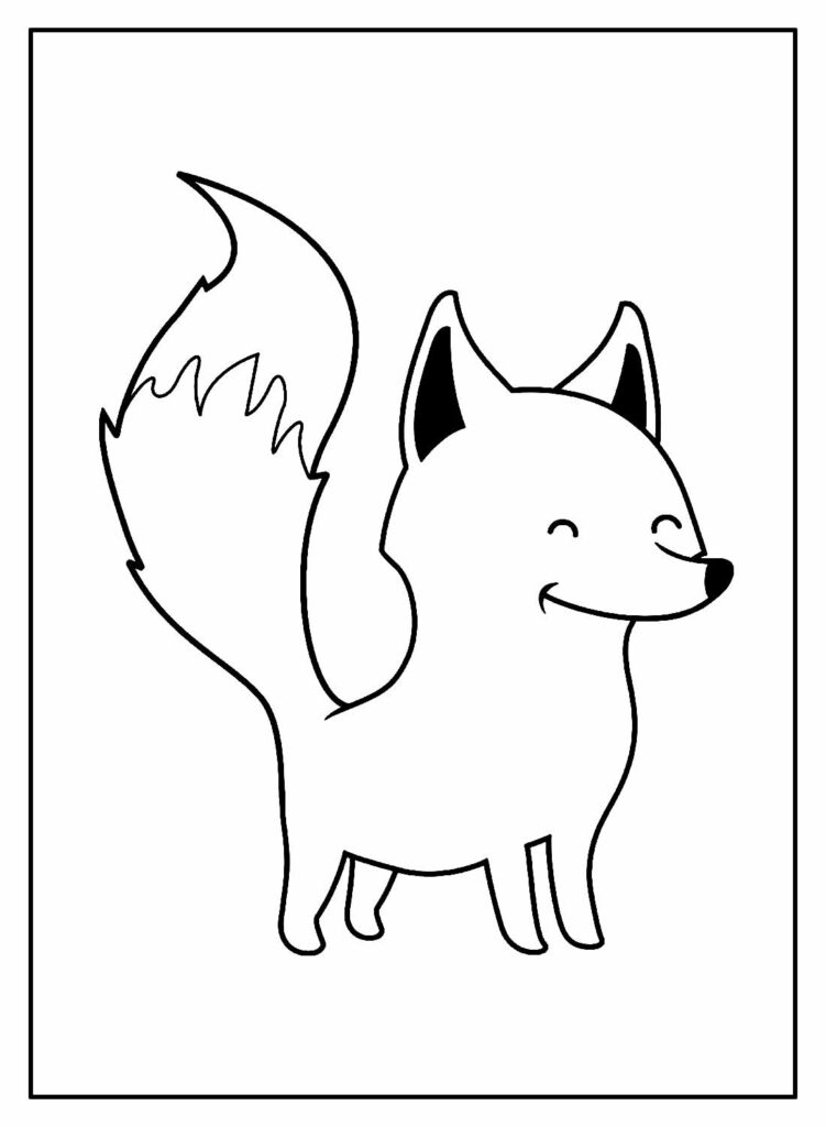 Desenho de Animais Para Colorir de Raposa