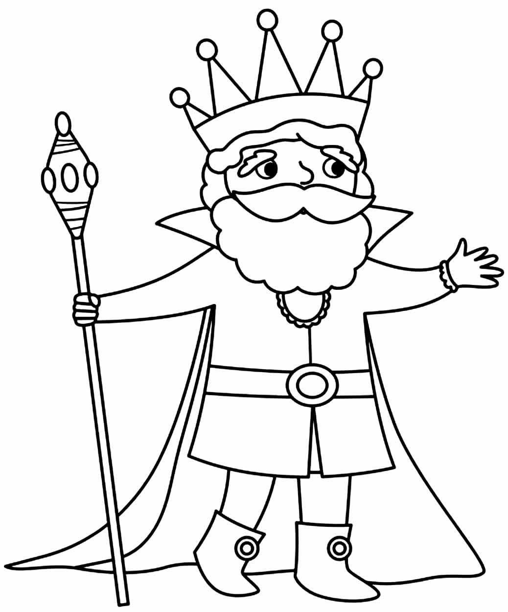 Desenhos de Rei para colorir - Bora Colorir