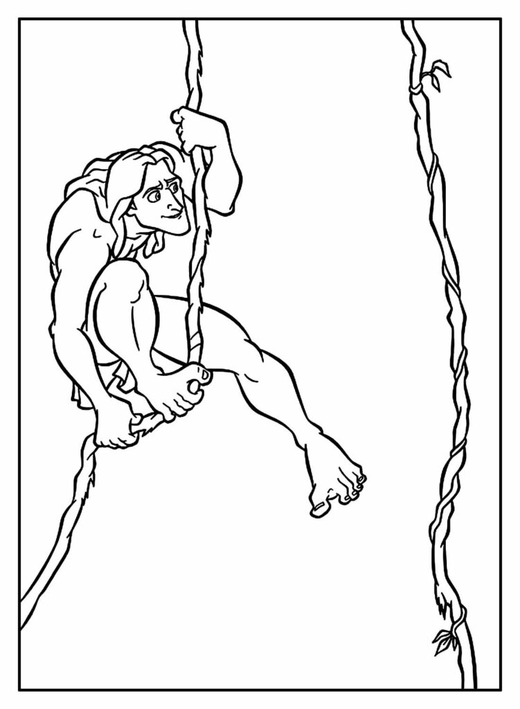 Desenho de Tarzan para colorir
