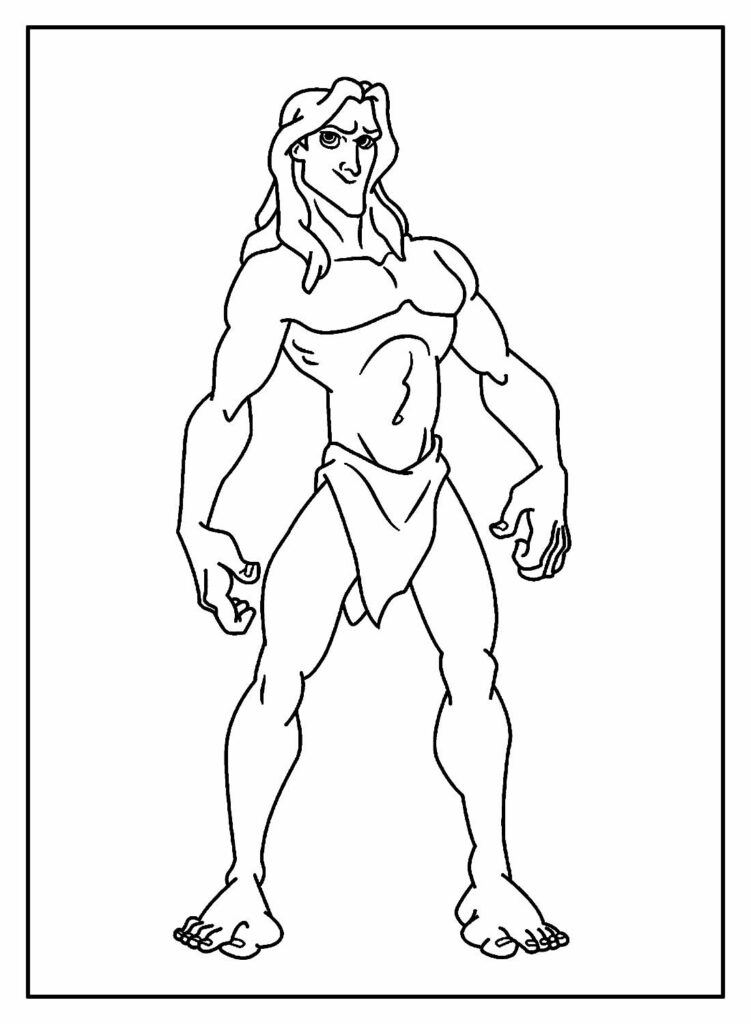 Modelo de Tarzan para pintar