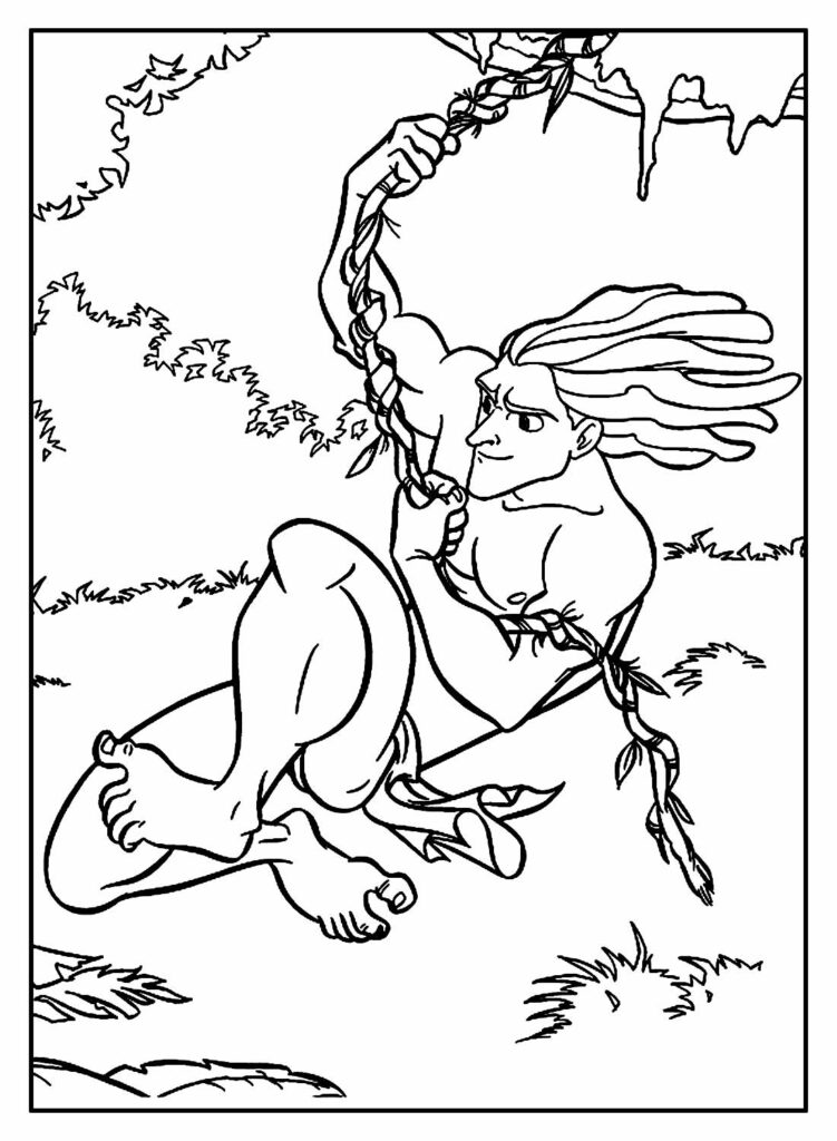 Página de Tarzan para colorir