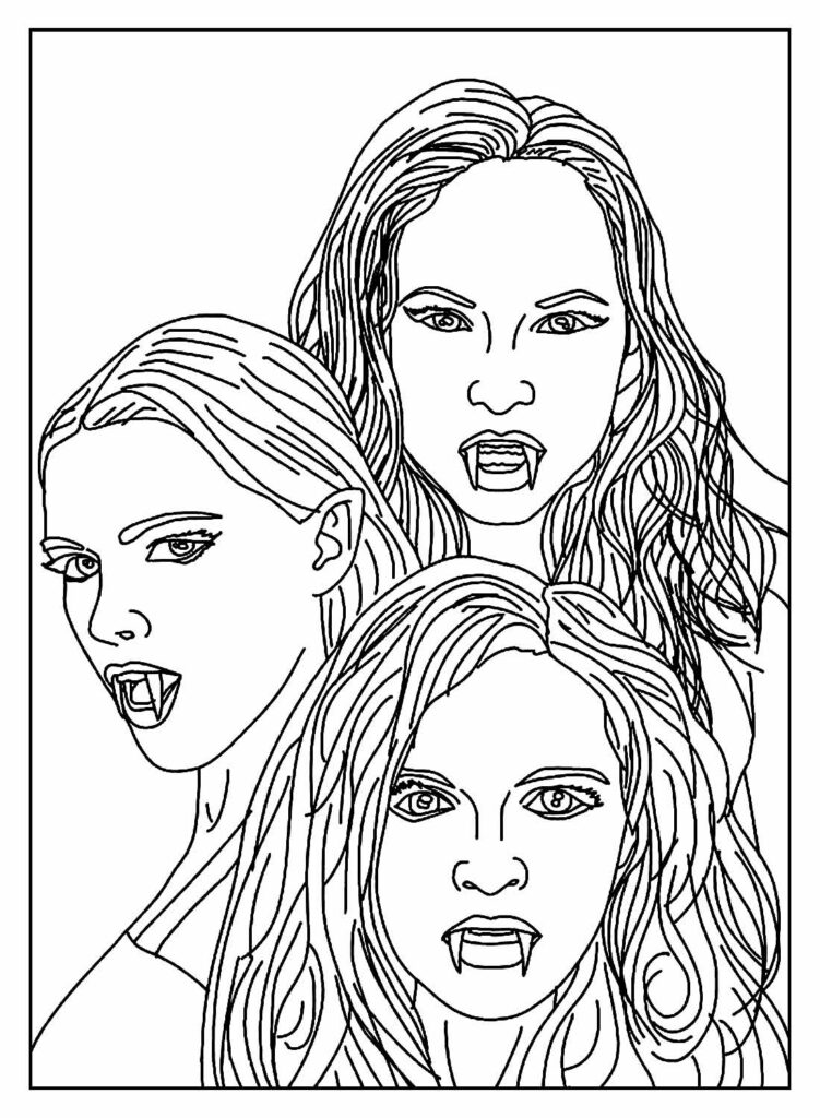 Desenhos de The Vampire Diaries para colorir - Bora Colorir