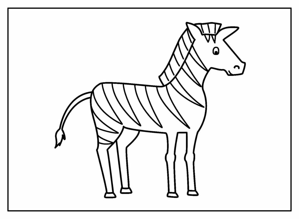 Zebra para colorir