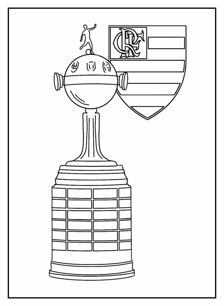 Flamengo Campeão da Libertadores para colorir