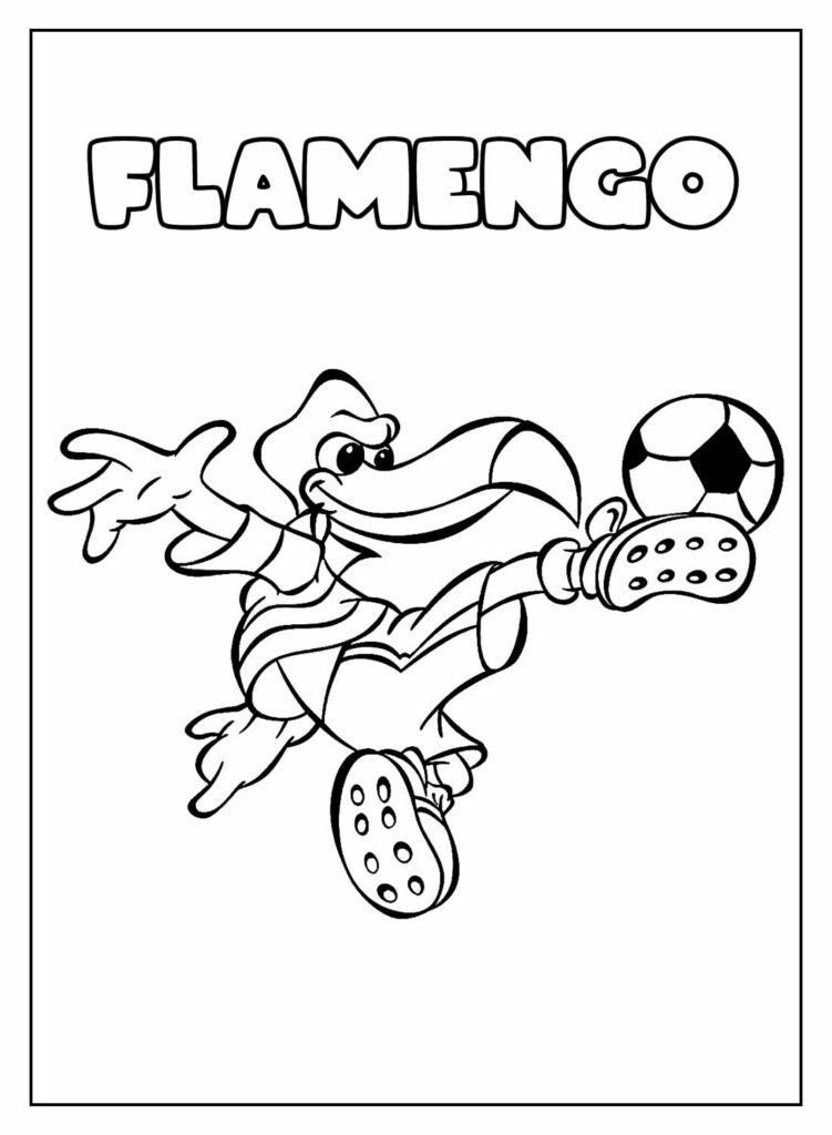 Desenho Educativo do Flamengo para colorir