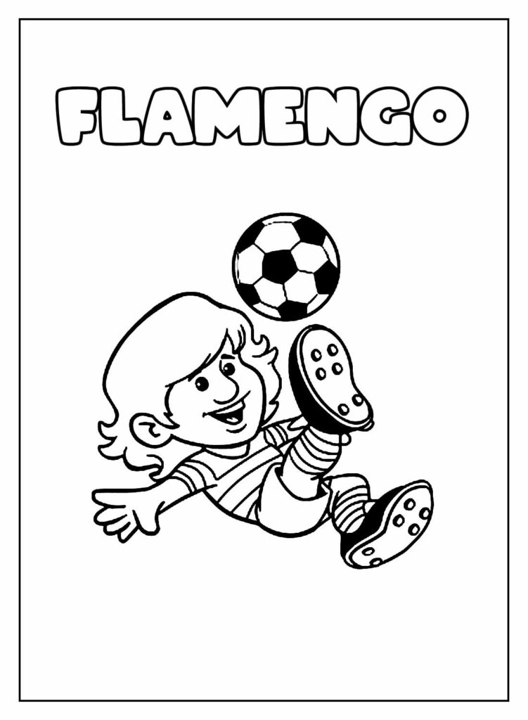 Desenho Educativo do Flamengo para colorir