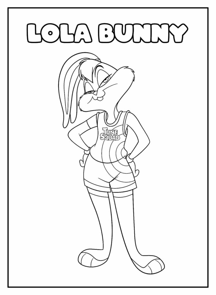 Desenho Educativo da Lola Bunny para colorir