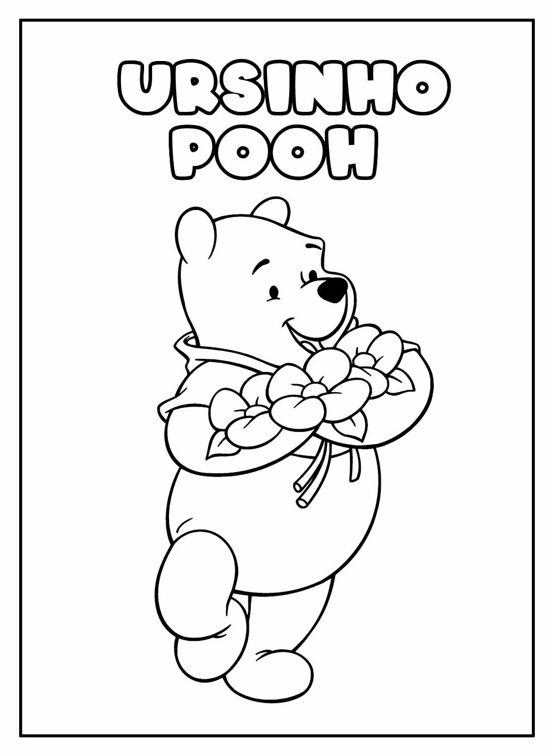 Desenhos do Ursinho Pooh para colorir - Bora Colorir