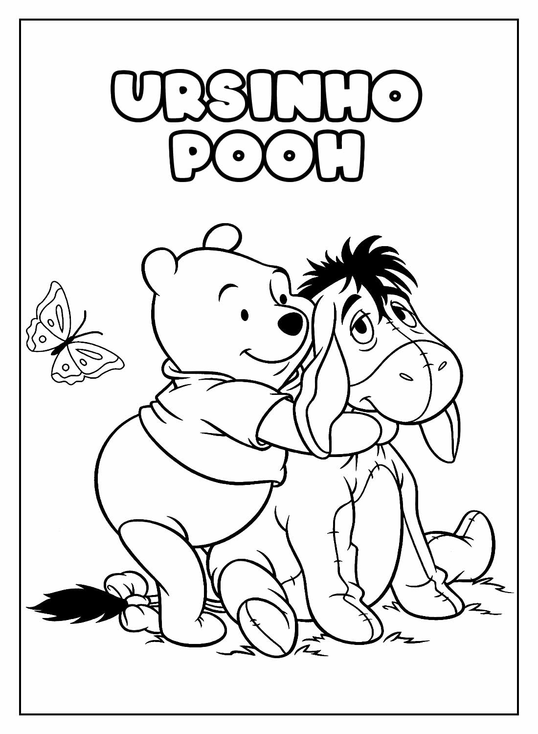 Desenhos do Ursinho Pooh para colorir - Bora Colorir