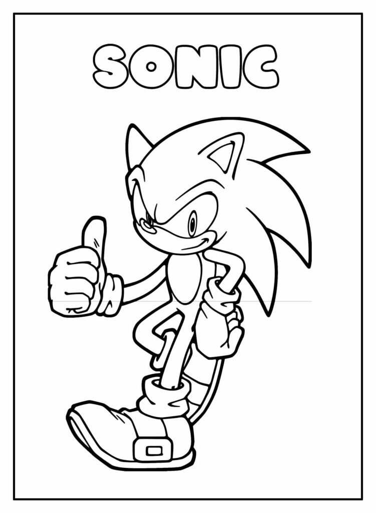 Desenhos Educativos de Sonic