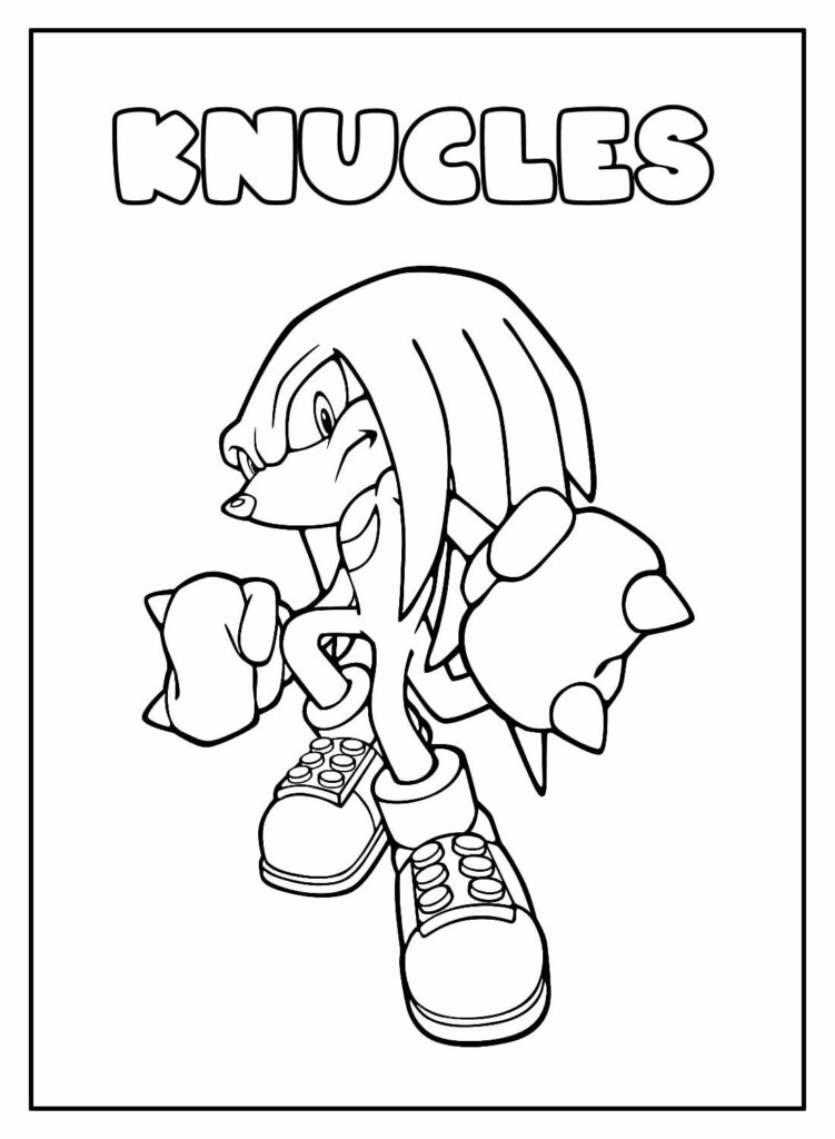 Desenhos Educativos de Sonic para colorir