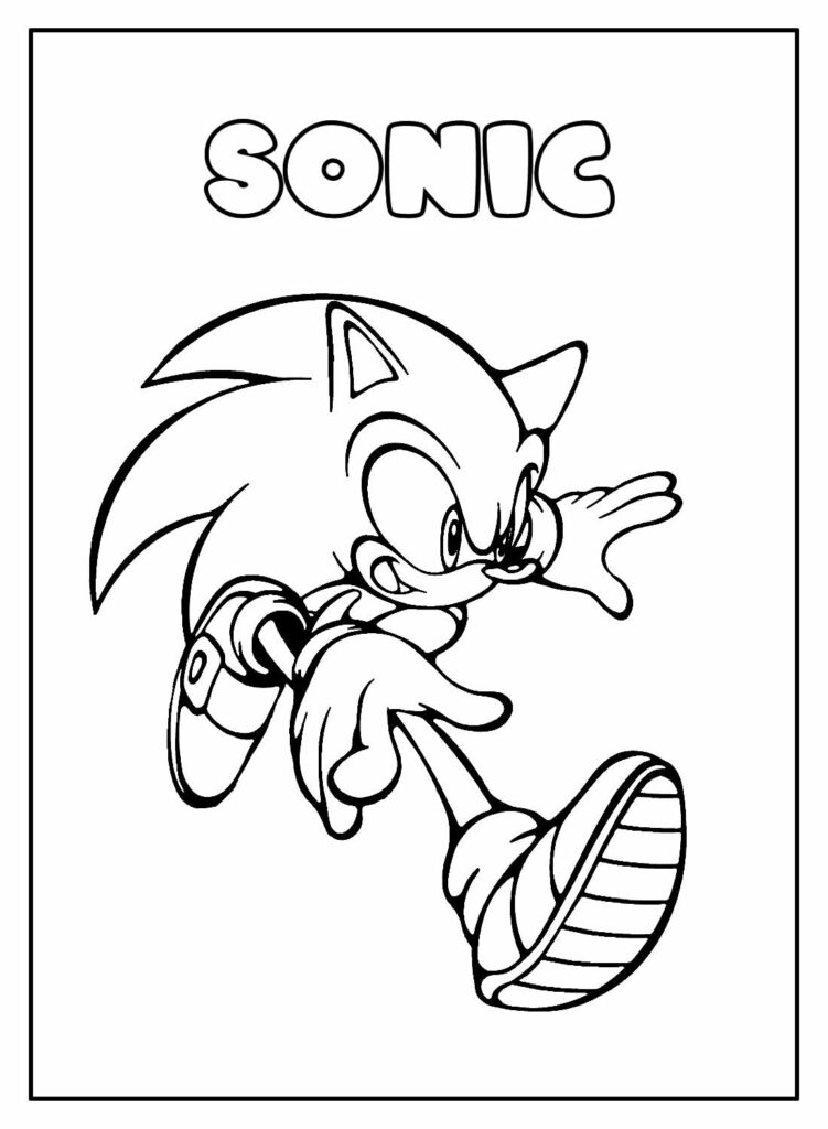 Sonic para colorir - Eggman - Desenho Educativo