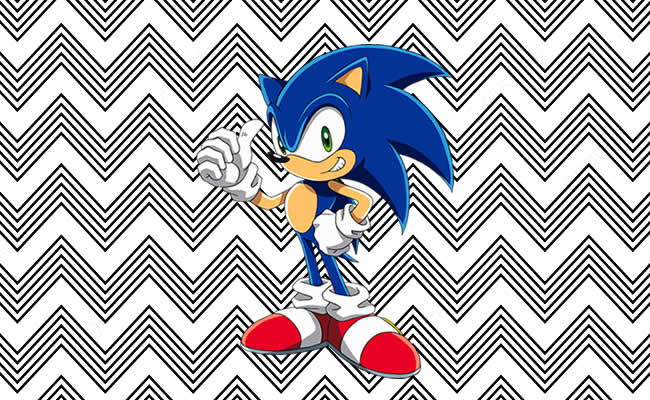 Vista frontal do Sonic - Sonic - Just Color Crianças : Páginas para colorir  para crianças