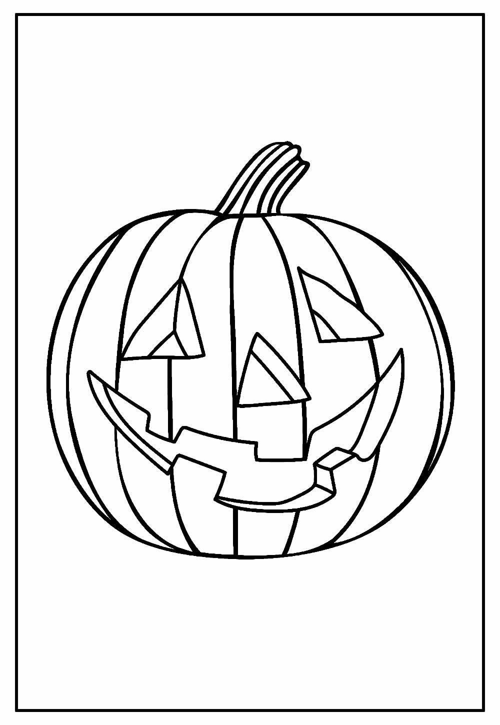 Desenho de Abóbora de Halloween na Cruz para Colorir - Colorir.com