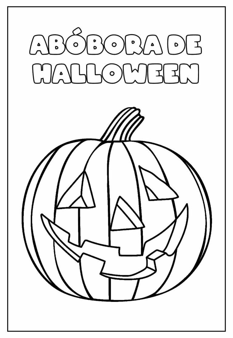 Desenhos de Abóbora de Halloween para colorir - Bora Colorir