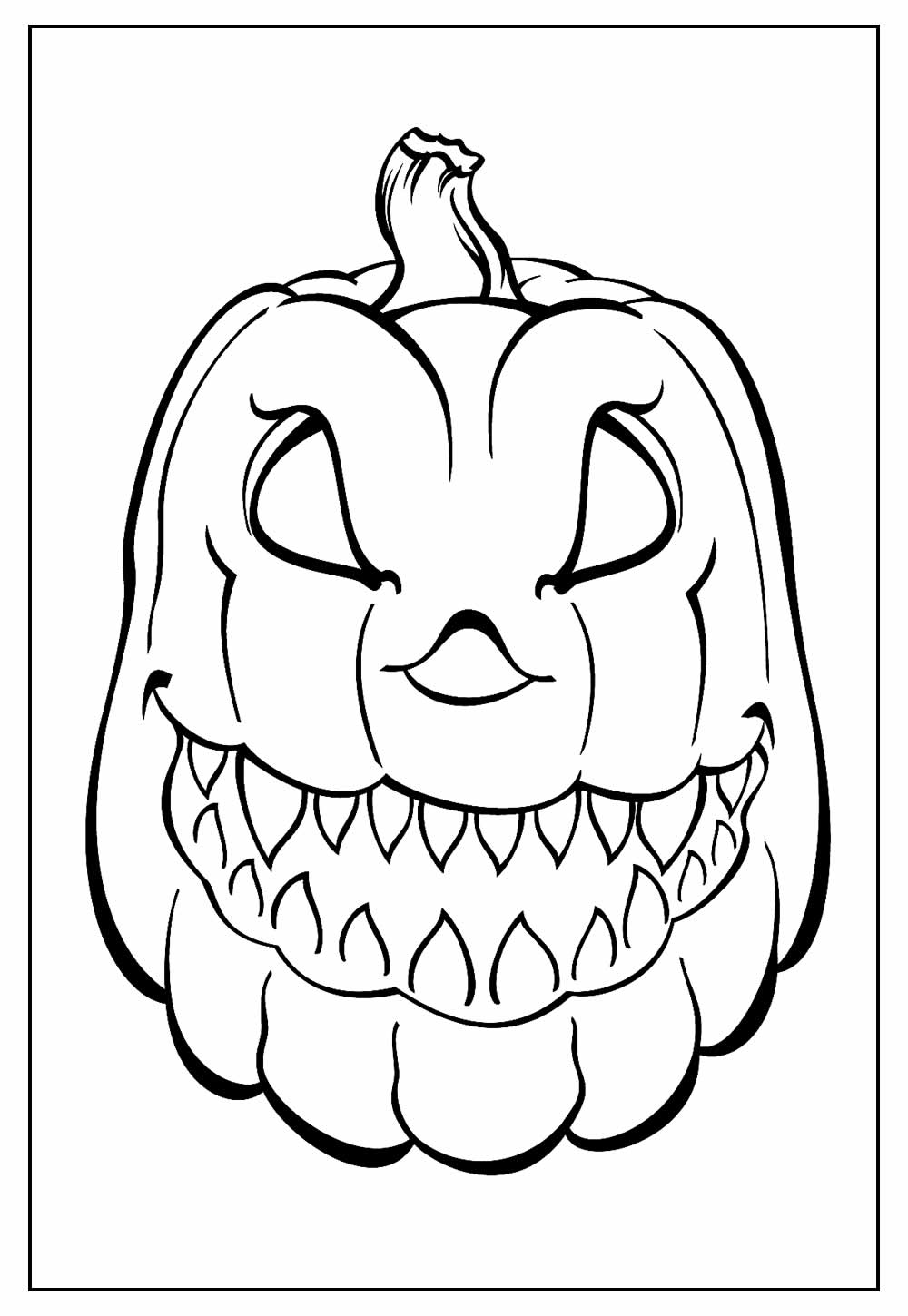 Desenho de Abóbora de Halloween para colorir