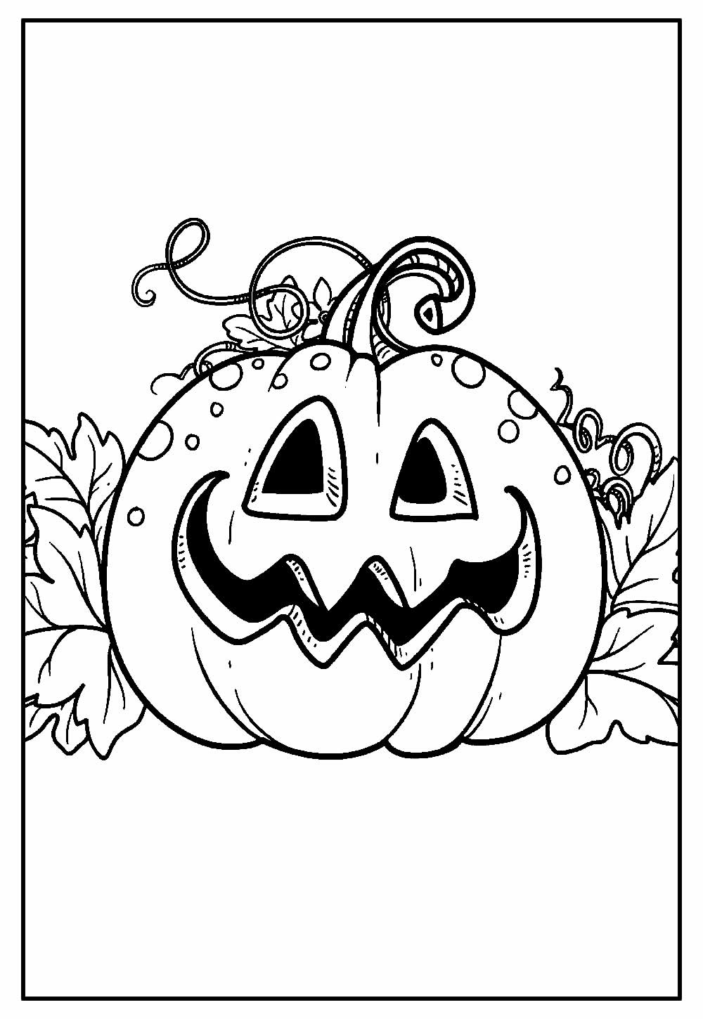 Desenho de Abóbora de Halloween para colorir