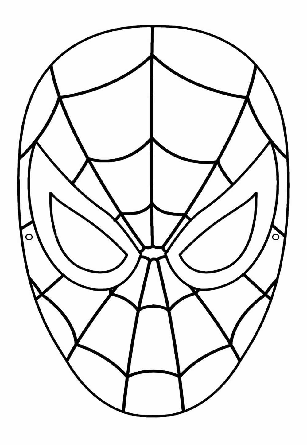 Desenho de Máscara do Homem-Aranha