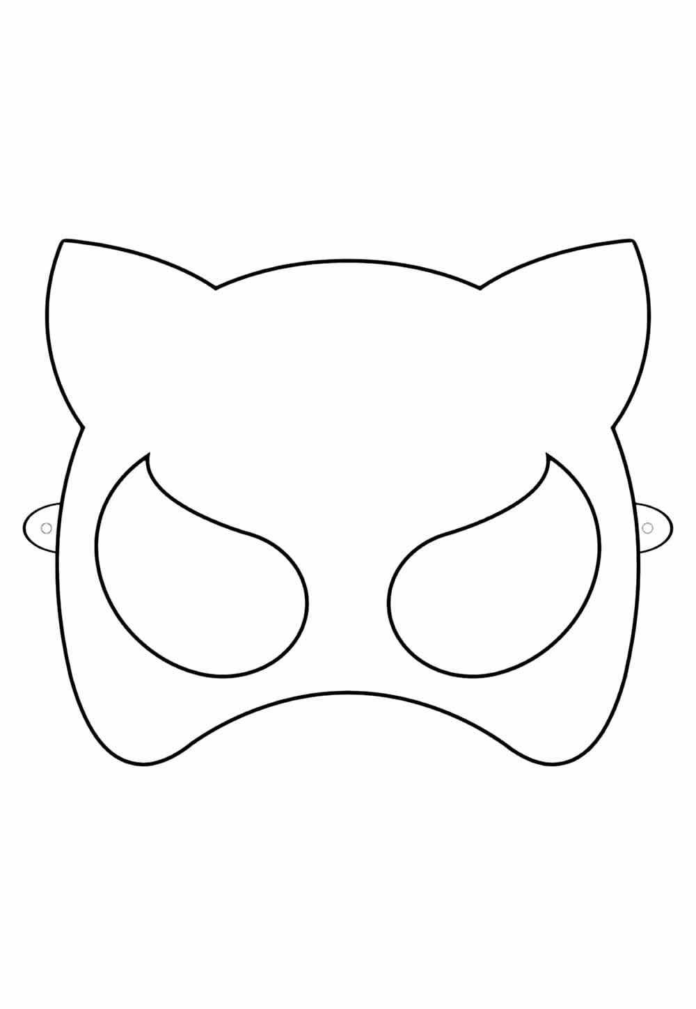 Desenho de Máscara da Mulher-Gato